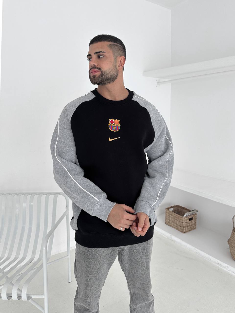 سويت شيرت برشلونة اوفر سايز