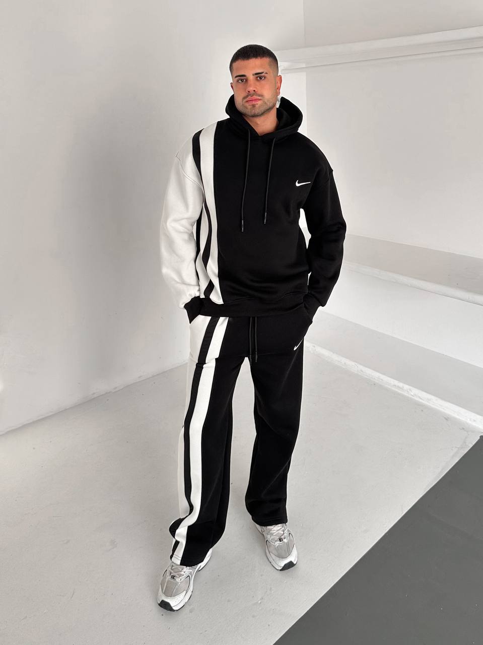 laxury NIKE oversized set-Black
