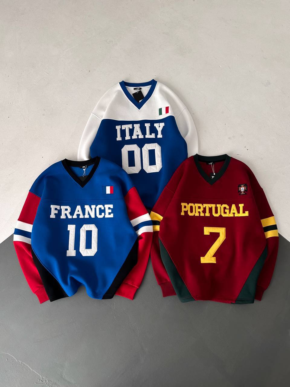 سويت شيرت فرنسا ايطاليا برتغال اوفر سايز